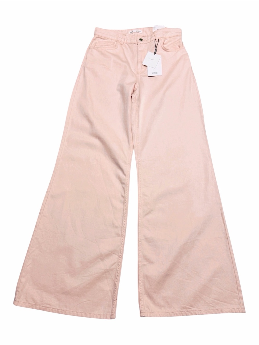 MNG Pink wide Leg Jeans Size 6 NWT